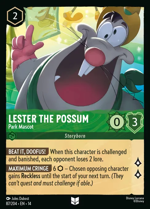 Lester the Possum