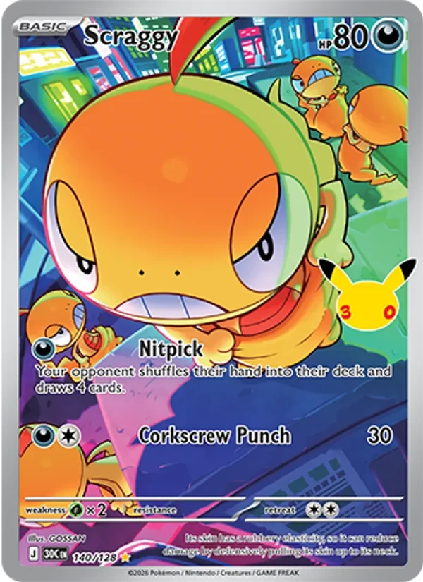 Scraggy - Full Art - 30th Anniversary