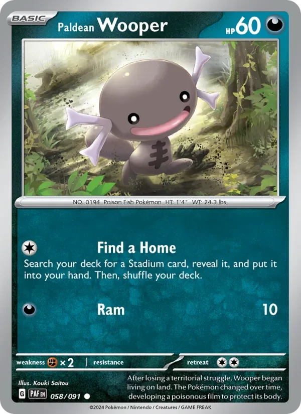 Paldean Wooper - Non-holo