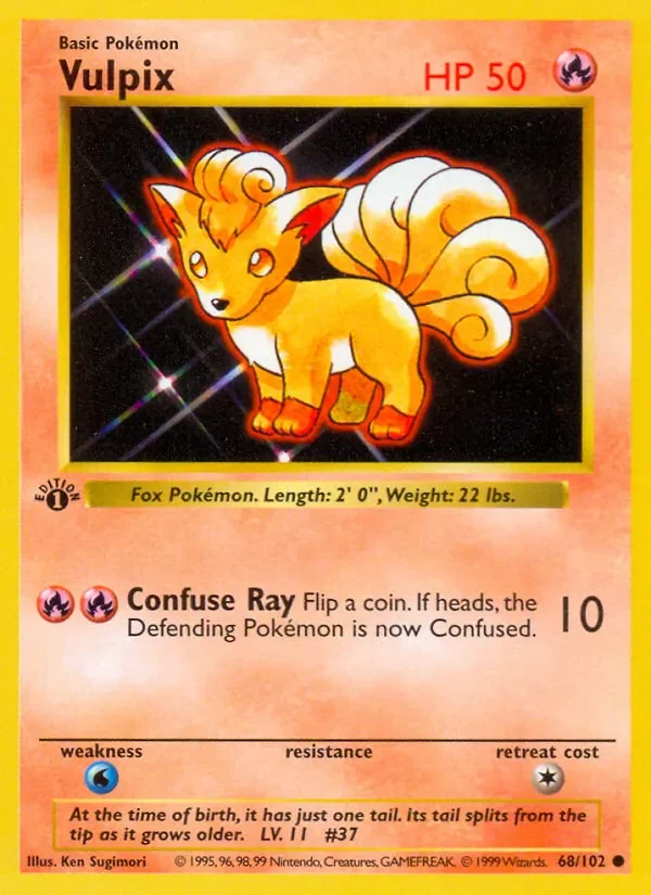 Vulpix - Non-holo - 1999-2000 copyright