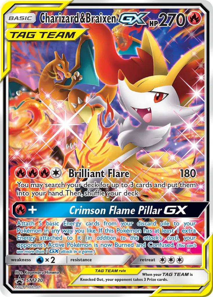 Charizard & Braixen GX - Non-holo