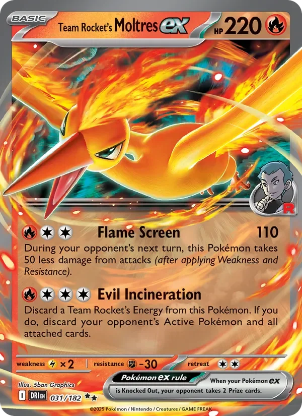 Team Rocket's Moltres ex - Holo