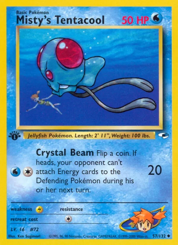 Misty's Tentacool - Non-holo