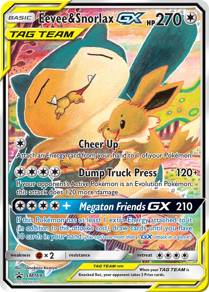 Eevee & Snorlax GX - Holo