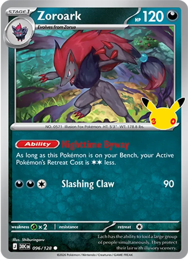 Zoroark - Non-holo - 30th Anniversary
