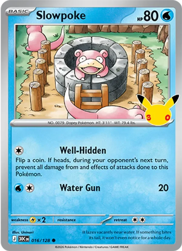 Slowpoke - Non-holo - 30th Anniversary