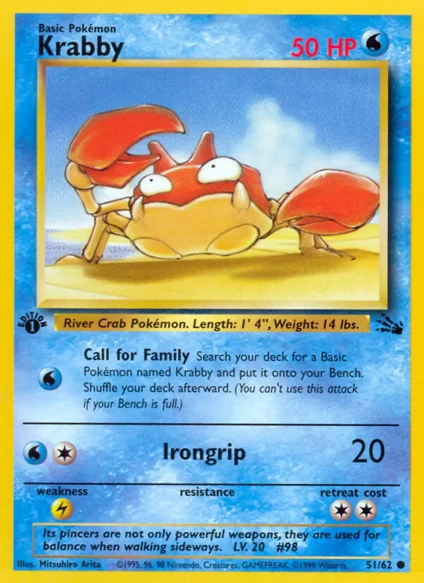Krabby - Non-holo - 1999-2000 copyright