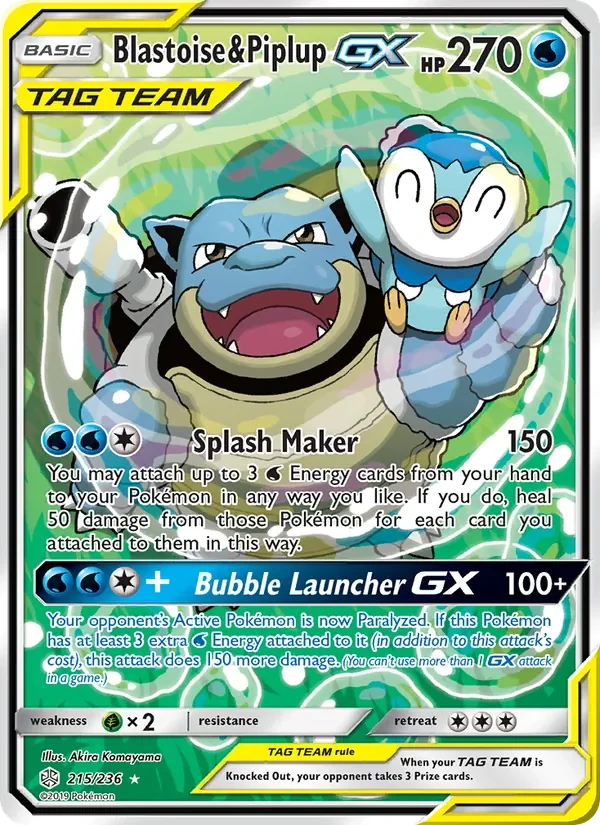Blastoise & Piplup GX - Non-holo