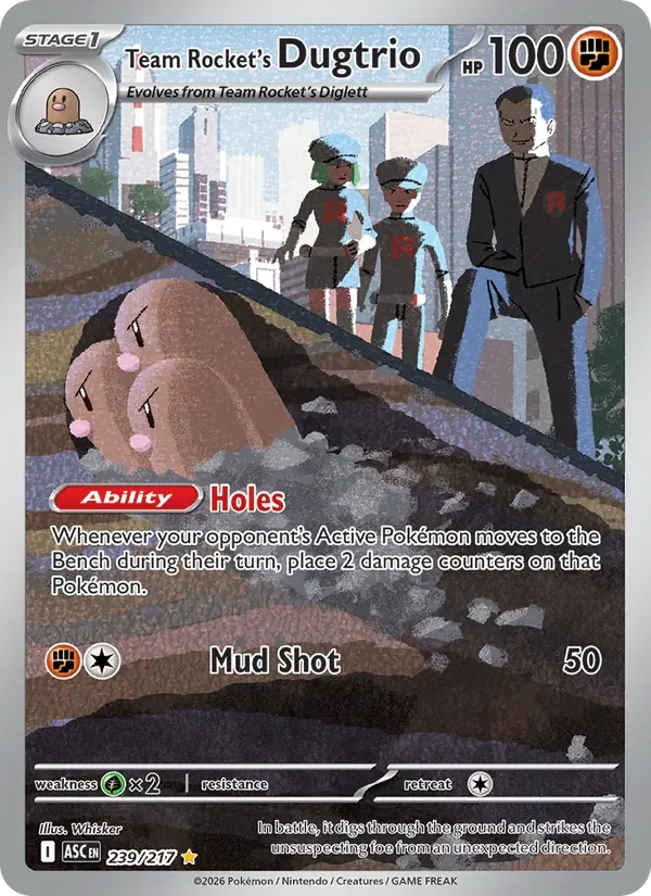 Team Rocket's Dugtrio - Full Art