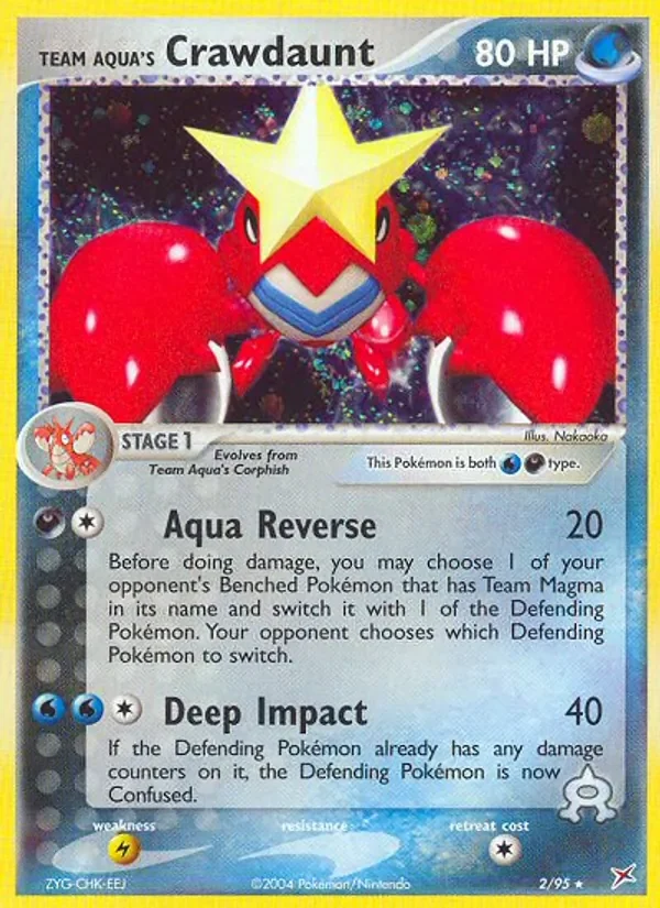 Team Aqua's Crawdaunt - Holo