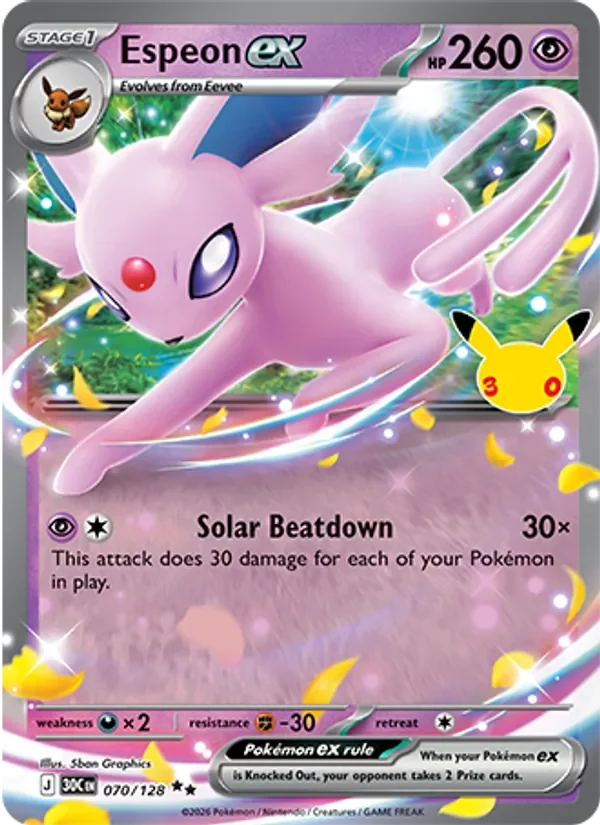 Espeon ex - Holo - 30th Anniversary