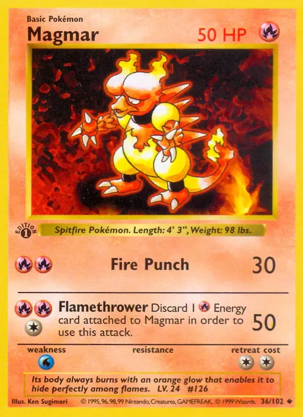 Magmar - Non-holo - 1999-2000 copyright
