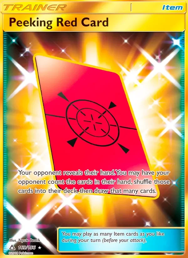 Peeking Red Card - Non-holo