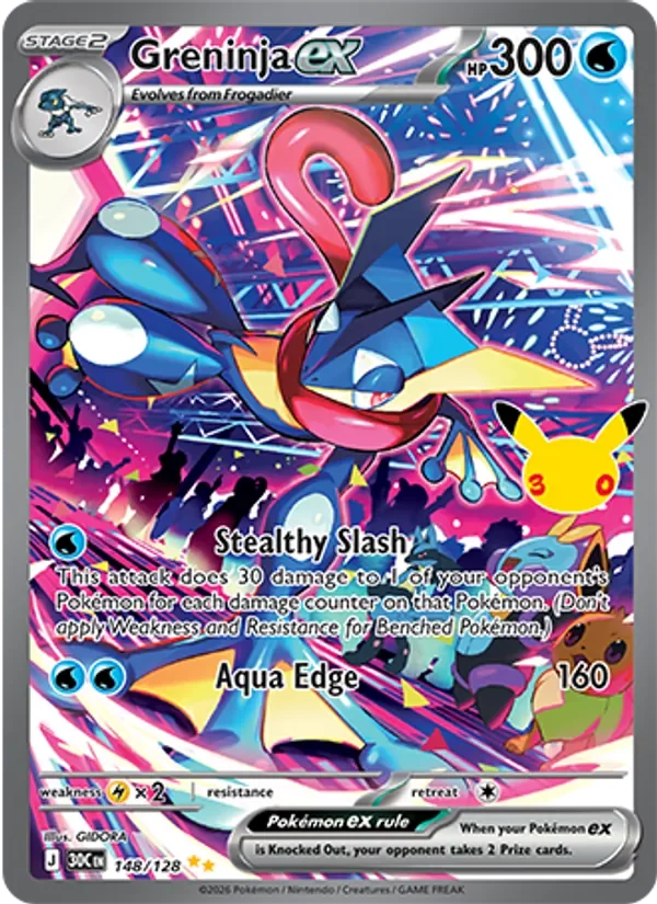 Greninja ex - Full Art - 30th Anniversary