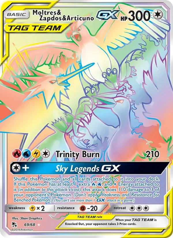 Moltres & Zapdos & Articuno GX - Non-holo