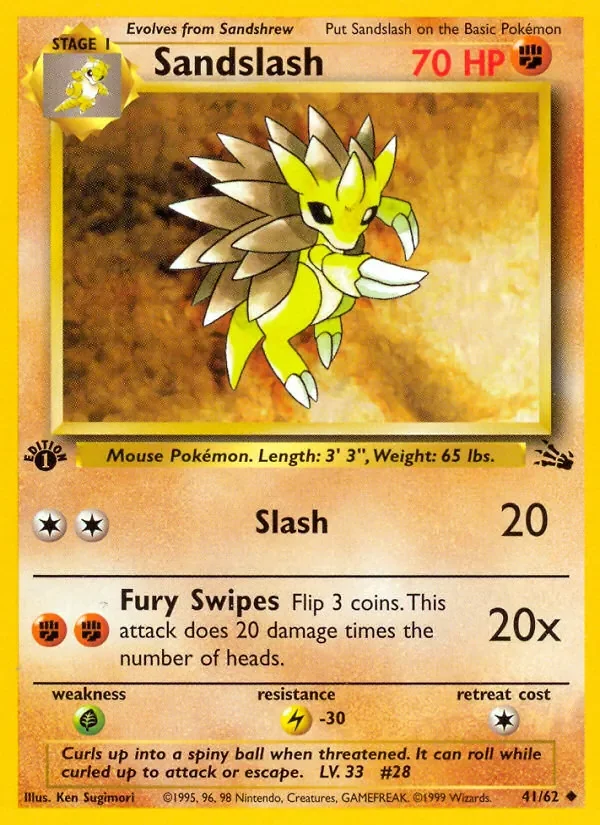 Sandslash - Non-holo - 1999-2000 copyright