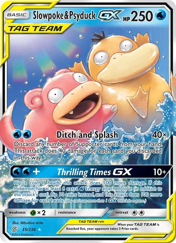 Slowpoke & Psyduck GX - Non-holo