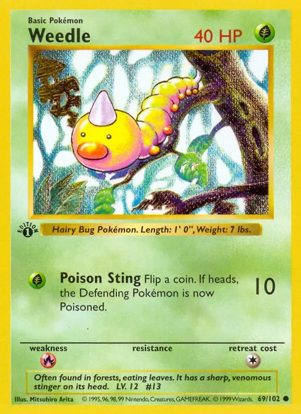 Weedle - Non-holo - 1999-2000 copyright