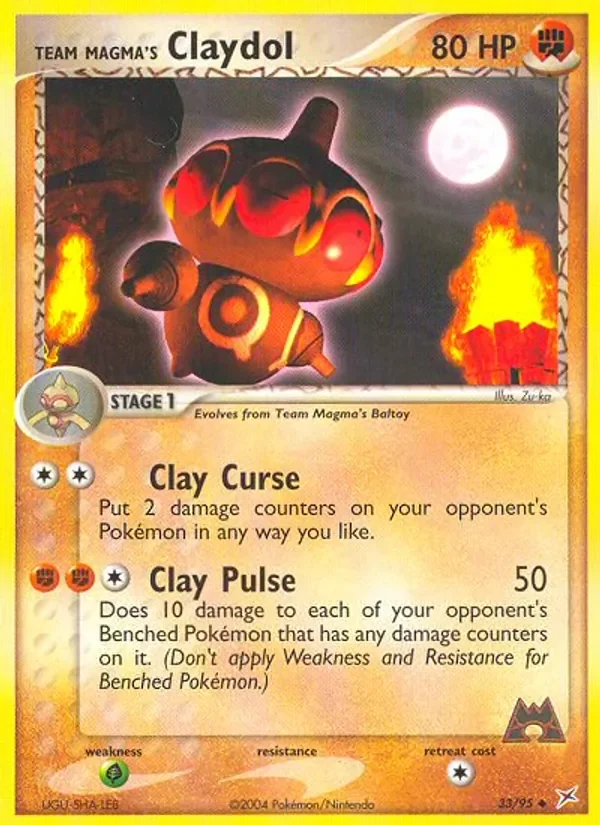 Team Magma's Claydol - Non-holo