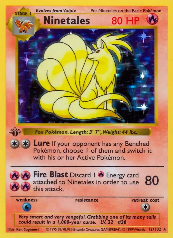 Ninetales - Holo - 1999-2000 copyright