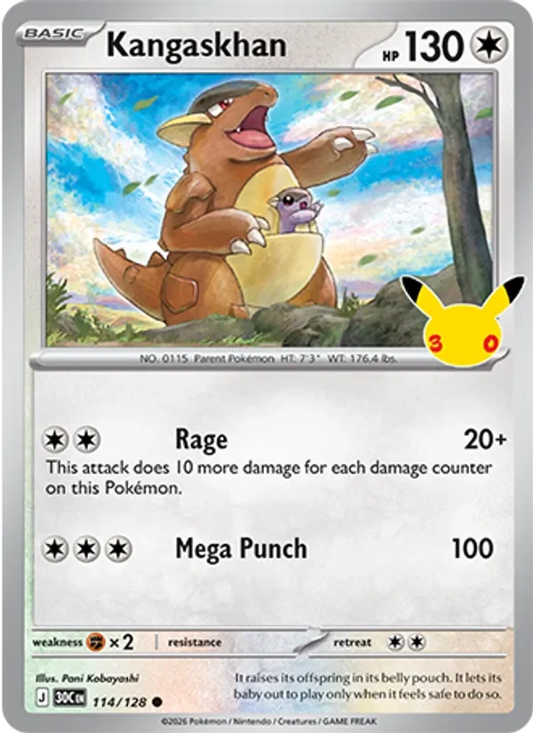 Kangaskhan - Non-holo - 30th Anniversary