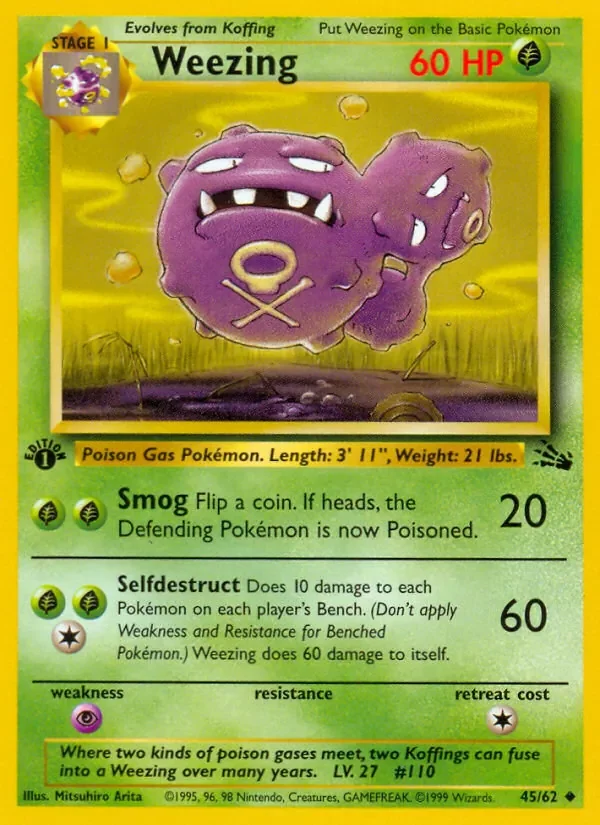 Weezing - Non-holo - 1999-2000 copyright