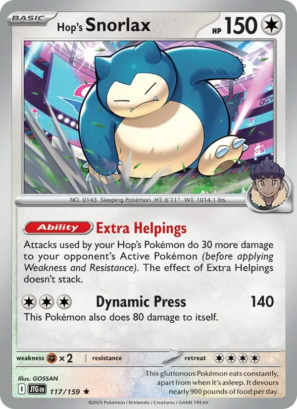 Hop's Snorlax - Non-holo - Player Rewards Program