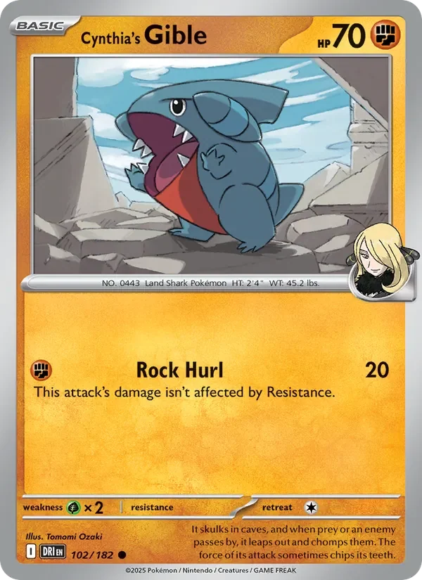 Cynthia's Gible - Non-holo