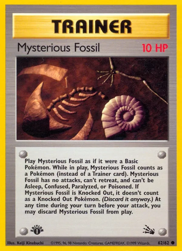 Mysterious Fossil - Non-holo - 1999-2000 copyright