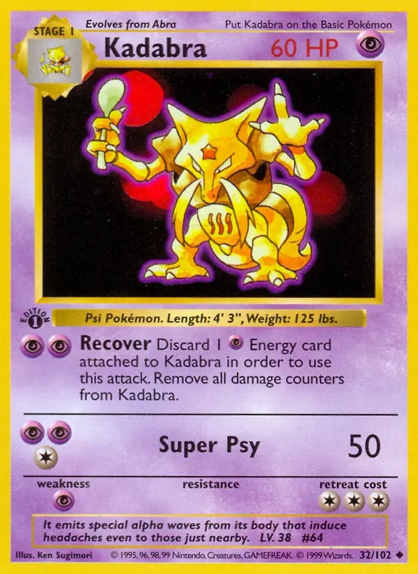 Kadabra - Non-holo - 1999-2000 copyright