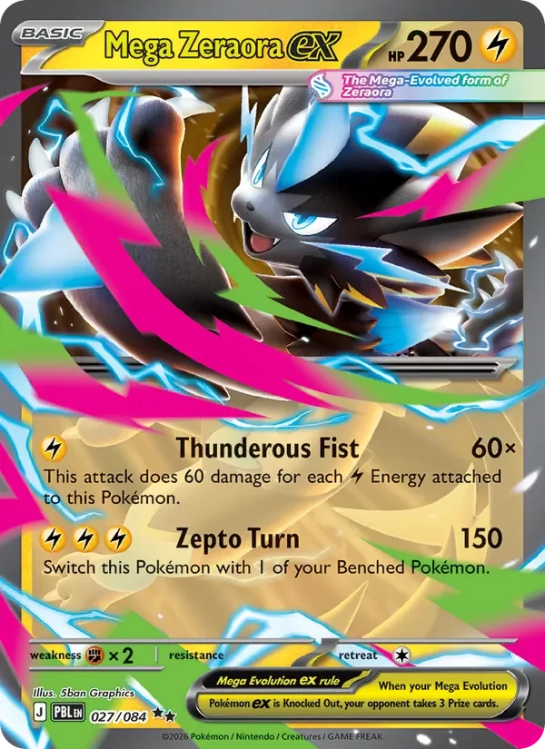 Mega Zeraora ex - Holo