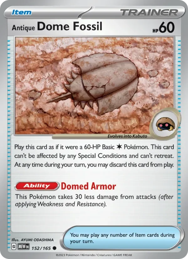Antique Dome Fossil - Non-holo