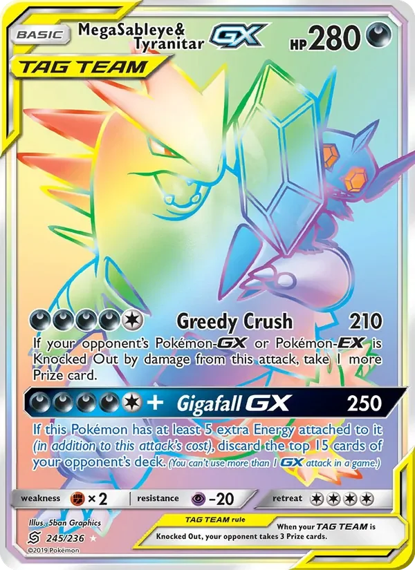 Mega Sableye & Tyranitar GX - Non-holo