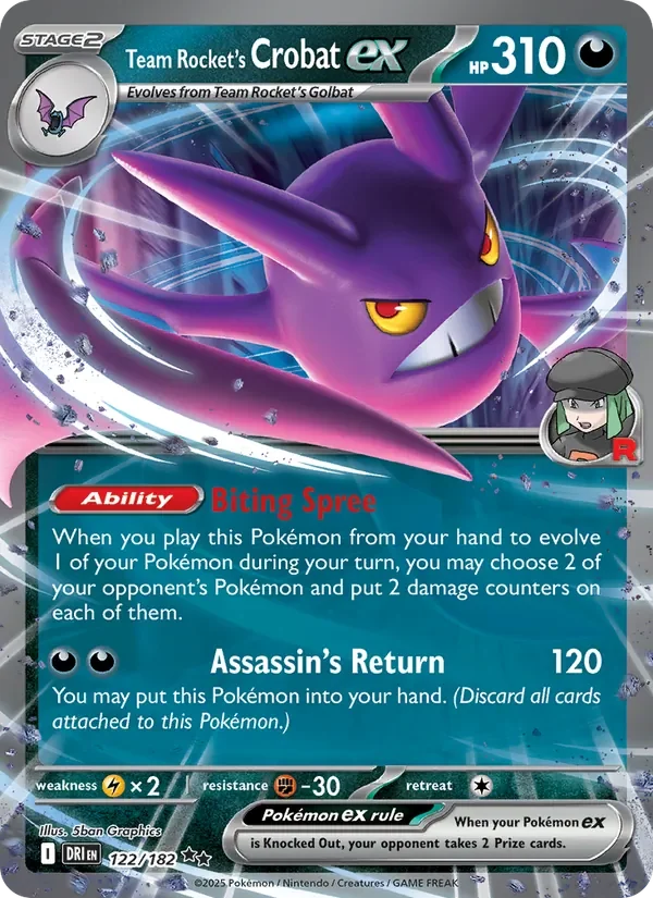 Team Rocket's Crobat ex - Holo