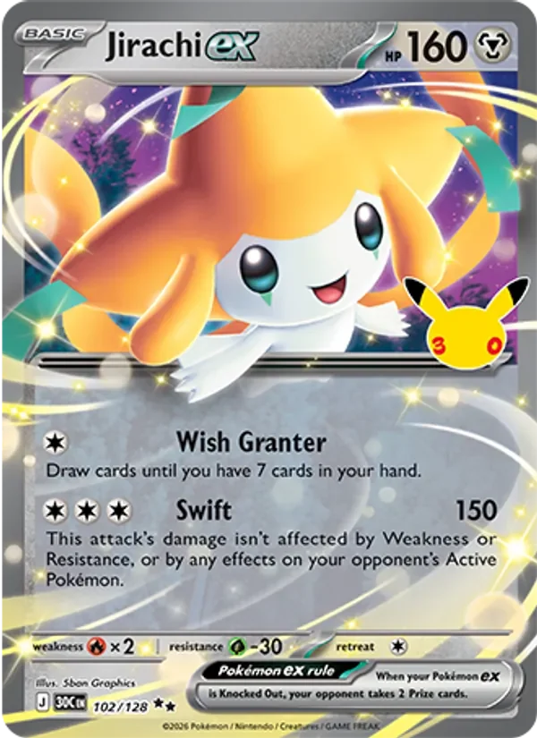 Jirachi ex - Holo - 30th Anniversary