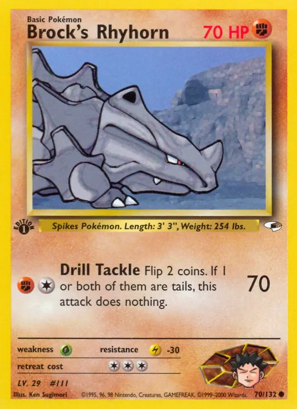 Brock's Rhyhorn - Non-holo