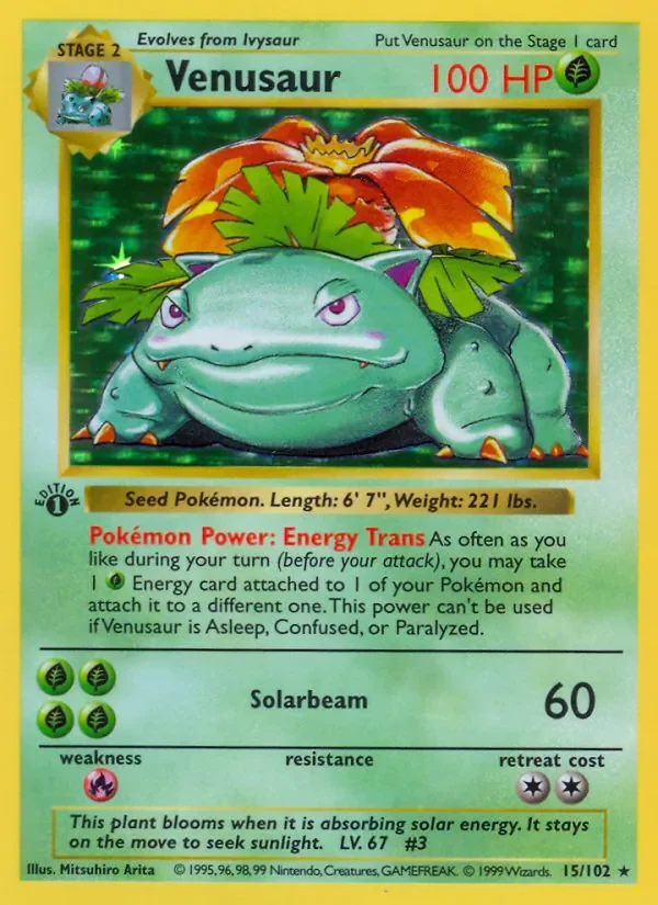 Venusaur - Holo - 1999-2000 copyright