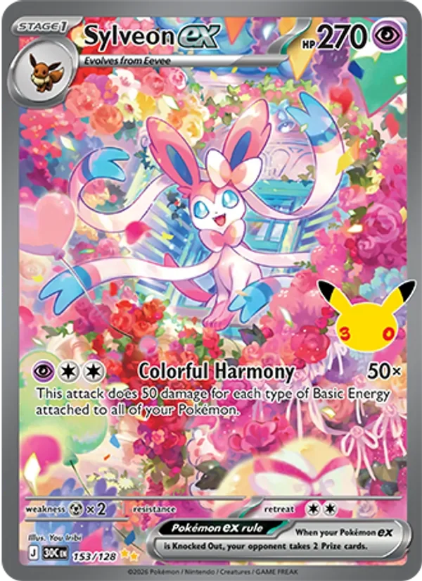Sylveon ex - Full Art - 30th Anniversary