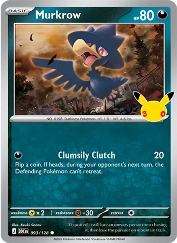 Murkrow - Non-holo - 30th Anniversary