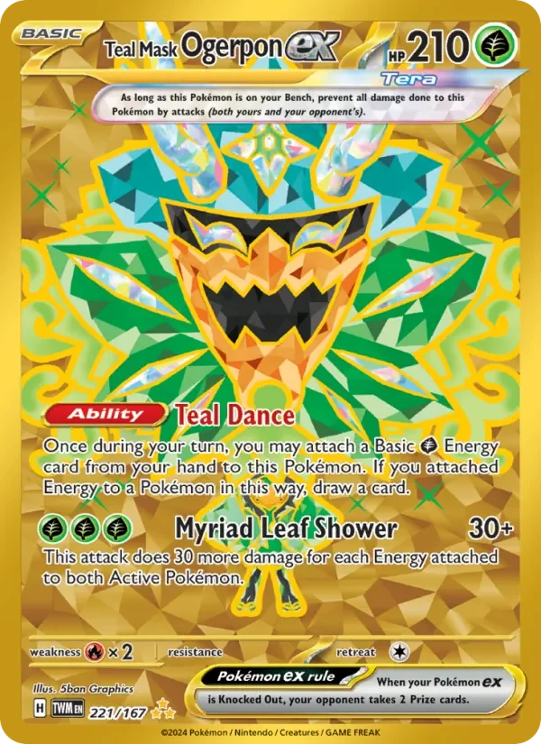 Teal Mask Ogerpon ex - Full Art - Gold