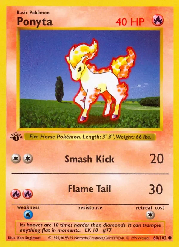 Ponyta - Non-holo - 1999-2000 copyright
