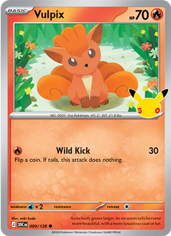Vulpix - Non-holo - 30th Anniversary
