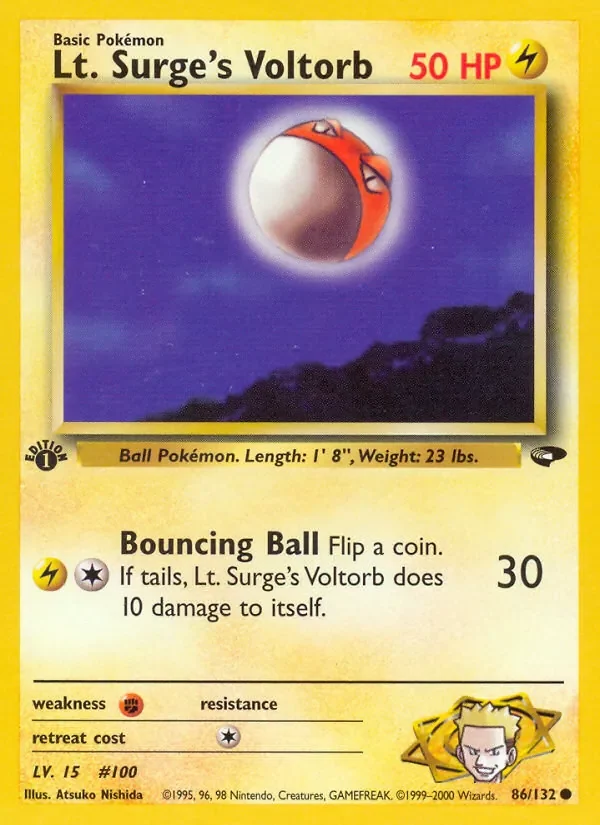 Lt. Surge's Voltorb - Non-holo