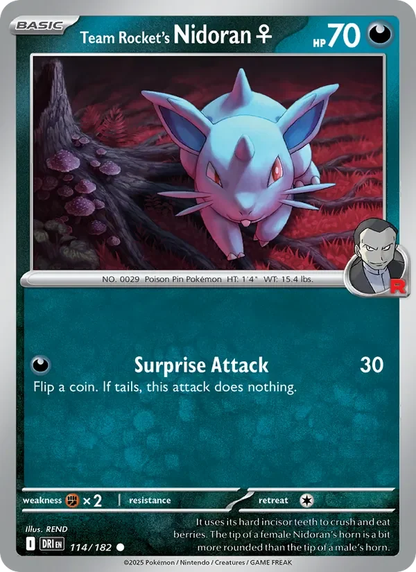 Team Rocket's Nidoran♀ - Non-holo