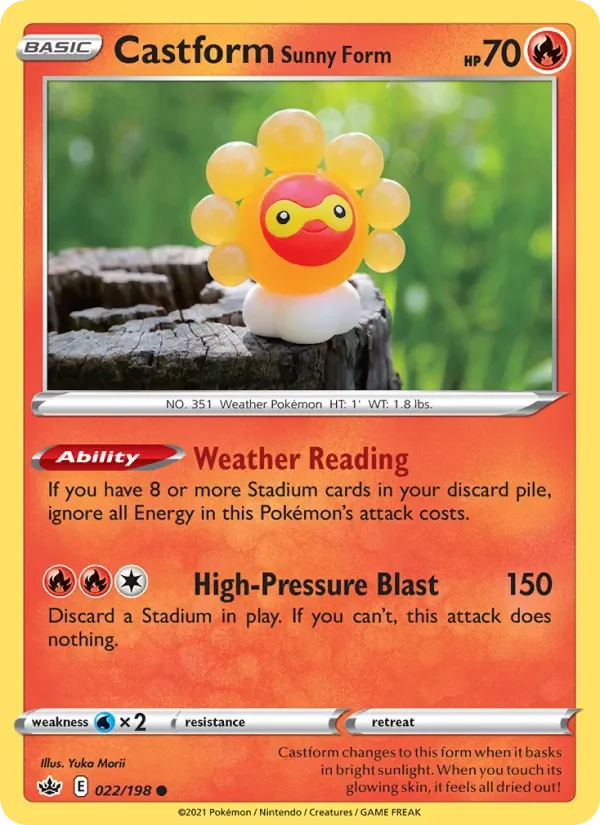 Castform Sunny Form - Non-holo