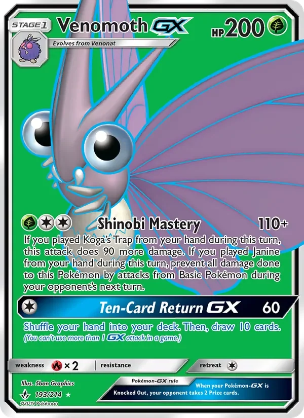 Venomoth GX - Non-holo