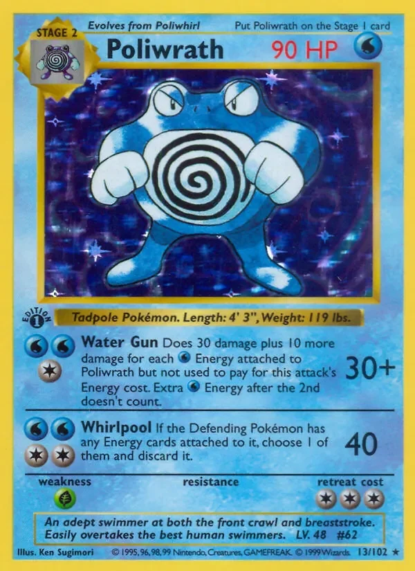 Poliwrath - Holo - 1999-2000 copyright