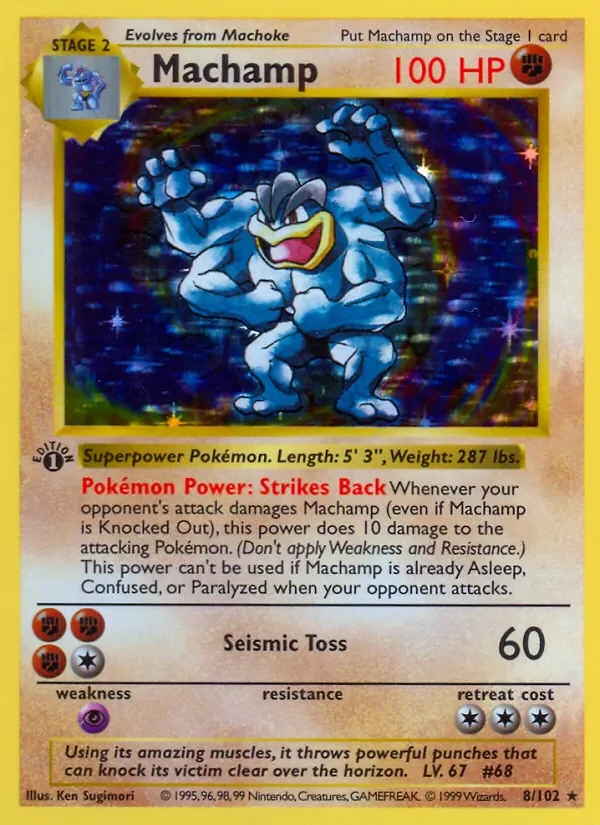 Machamp - Holo - 1999-2000 copyright