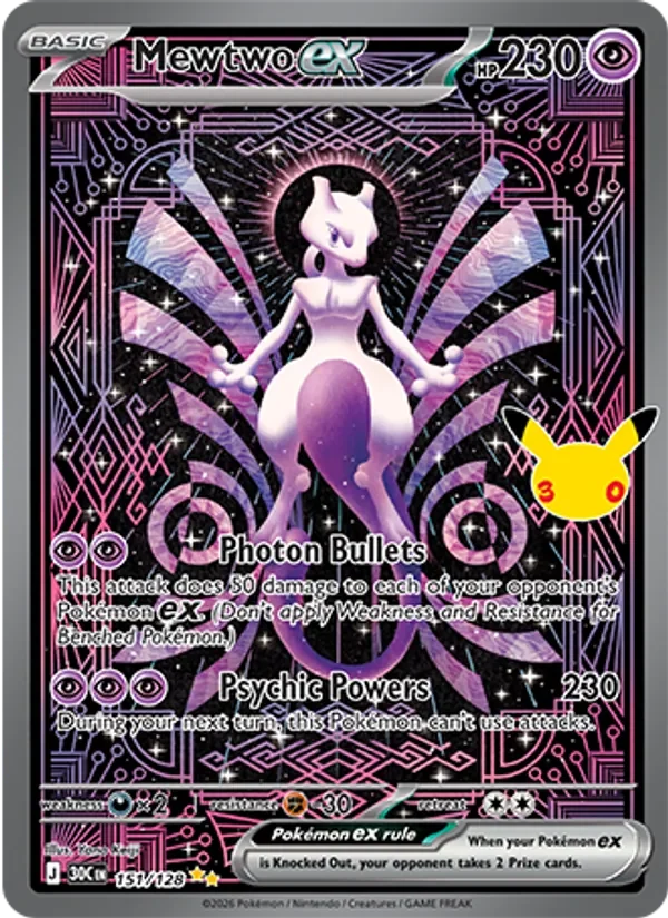 Mewtwo ex - Full Art - 30th Anniversary