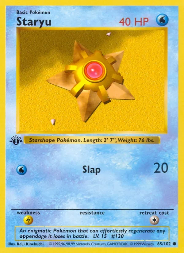 Staryu - Non-holo - 1999-2000 copyright
